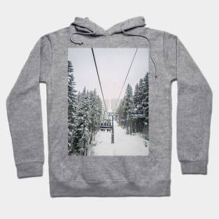 cable car through snowy forest Hoodie